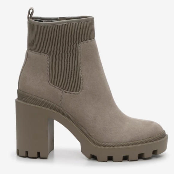 JLO Jennifer Lopez Emalee Bootie Platform Boot Women's Size 10 In Grey Beige - Picture 2 of 16